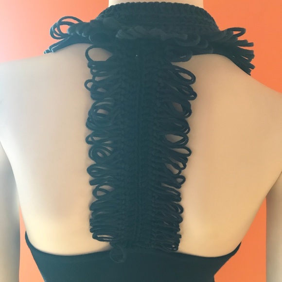Robe été Nanette Lepore "Mustang" Taille 12 US - Imprimé Texturé Orange - Col Halter - Neuf Avec étiquettes
